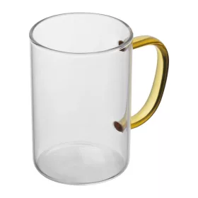   Üvegbögre színes füllel, 250 ml (ø 7 × 10,1 cm, Sárga)