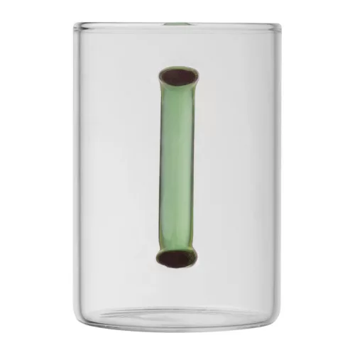 Üvegbögre színes füllel, 250 ml (ø 7 × 10,1 cm, Zöld)