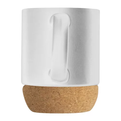 Kerámia bögre parafa aljjal, 350 ml (ø 8,6 × 11,3 cm, Fehér)