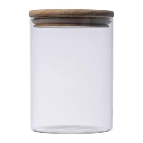Boroszilikát üvegedény bambusz tetővel, 700 ml