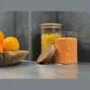 Boroszilikát üvegedény bambusz tetővel, 700 ml