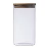 Boroszilikát üvegedény fa tetővel, 1000 ml