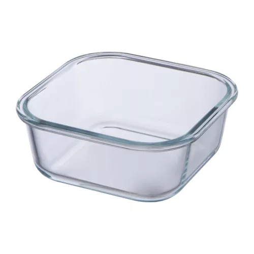 Üveg ételhordó műanyag fedővel, 750 ml