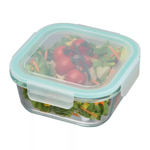 Üveg ételhordó műanyag fedővel, 750 ml