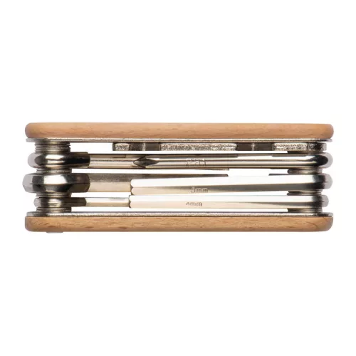 Kerékpár szerszámkészlet fa burkolatban