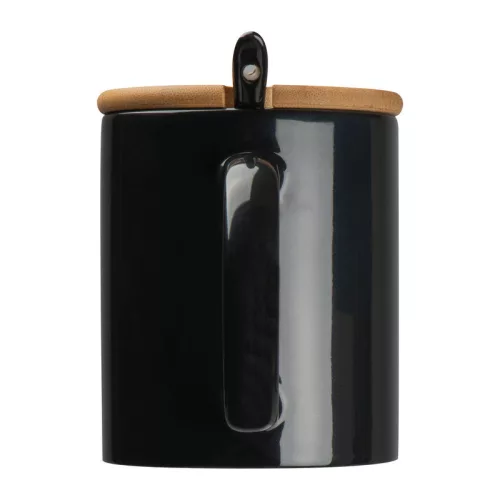 Kerámia bögre kiegészítőkkel, 300 ml (ø 8,5 × 10,2 cm, Fekete)