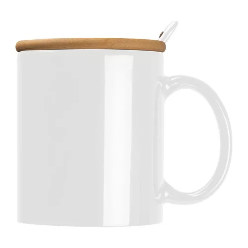 Kerámia bögre kiegészítőkkel, 300 ml (ø 8,5 × 10,2 cm, Fehér)