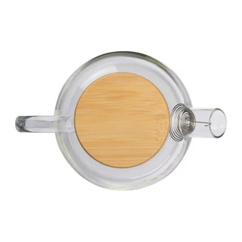 Üveg kancsó bambusz tetővel, 1000 ml