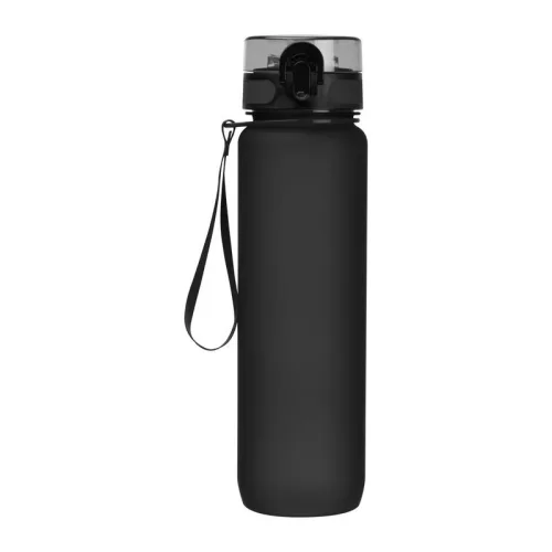 Tritánból készült sport ivópalack, 1000 ml (ø 7,5 × 28,5 cm, Fekete)
