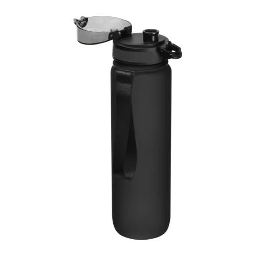 Tritánból készült sport ivópalack, 1000 ml (ø 7,5 × 28,5 cm, Fekete)