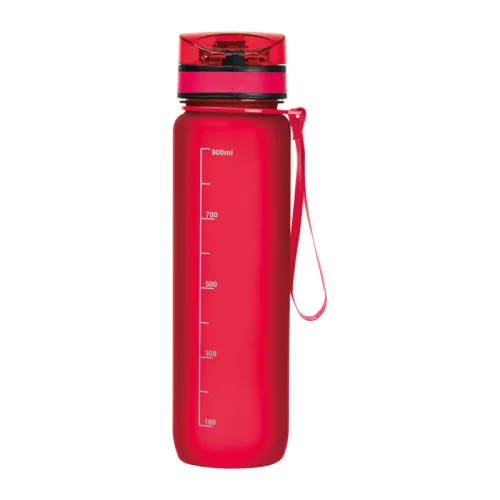 Tritánból készült sport ivópalack, 1000 ml (ø 7,5 × 28,5 cm, Piros)