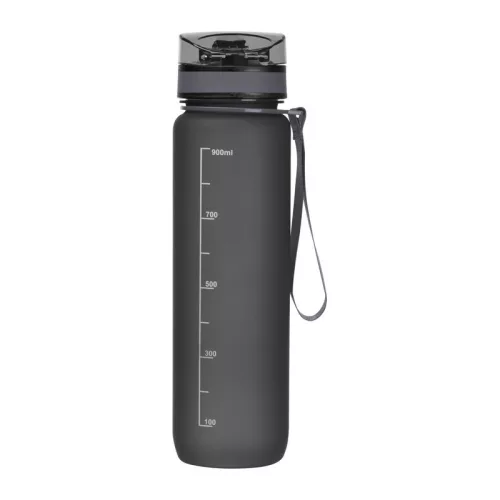 Tritánból készült sport ivópalack, 1000 ml (ø 7,5 × 28,5 cm, Sötétszürke)