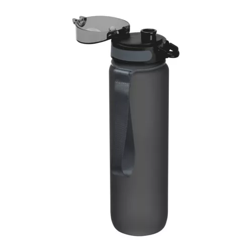 Tritánból készült sport ivópalack, 1000 ml (ø 7,5 × 28,5 cm, Sötétszürke)