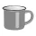 Eszpresszó csésze, 60ml (ø 5,9 x 5 cm, Szürke)