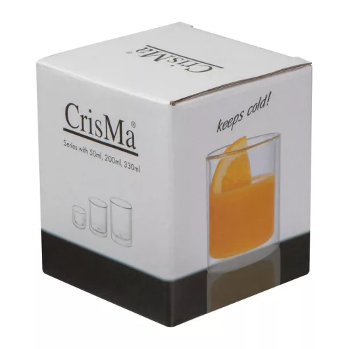 Duplafalú üvegpohár, 200ml