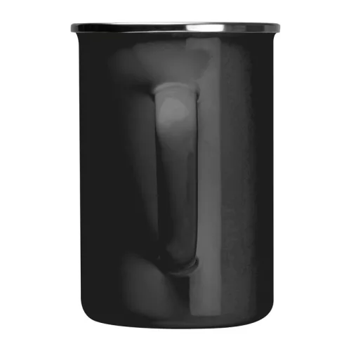 Zománcozott bögre, 550 ml (ø 9,2 × 12,8 cm, Fekete)