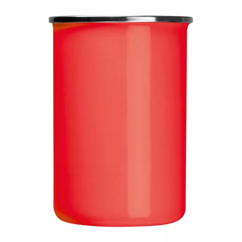 Zománcozott bögre, 550 ml (ø 9,2 × 12,8 cm, Piros)
