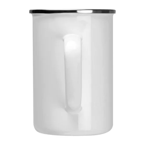 Zománcozott bögre, 550 ml (ø 9,2 × 12,8 cm, Fehér)