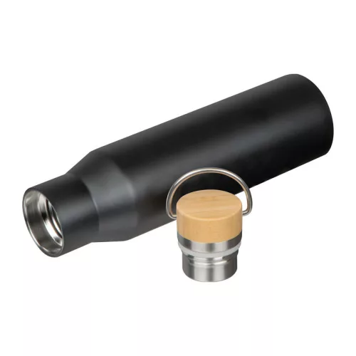 Újrahasznosított acél termosz, 550ml (ø 6,8 × 25,6 cm, Fekete)
