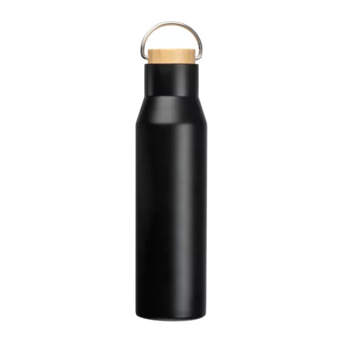 Újrahasznosított acél termosz, 550ml (ø 6,8 × 25,6 cm, Fekete)