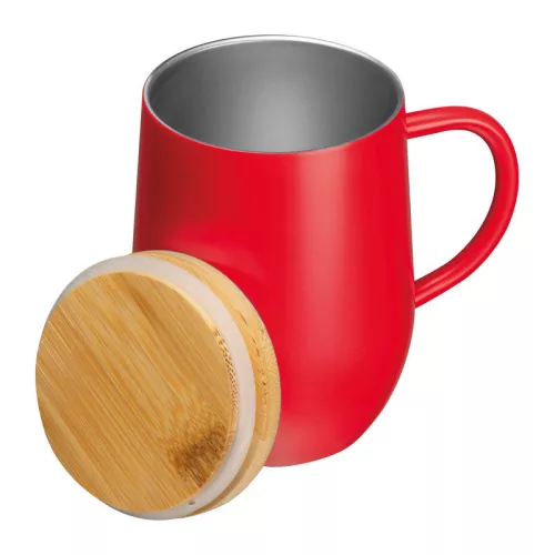 Duplafalú termoszbögre, 300 ml (ø 8 × 12,2 cm, Piros)