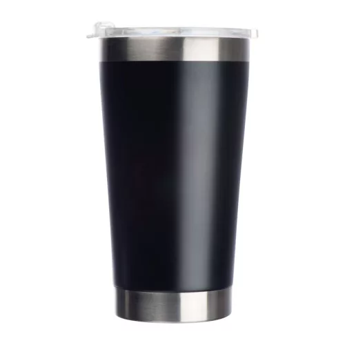 Kerámia bevonatú  termoszbögre, 500ml (ø 8,8 x 16,8 cm, Fekete)