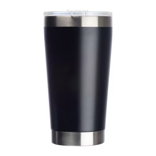Kerámia bevonatú  termoszbögre, 500ml (ø 8,8 x 16,8 cm, Fekete)