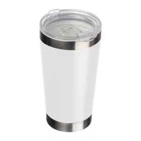   Kerámia bevonatú  termoszbögre, 500ml (ø 8,8 x 16,8 cm, Fehér)