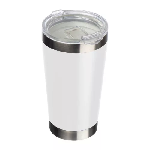 Kerámia bevonatú  termoszbögre, 500ml (ø 8,8 x 16,8 cm, Fehér)