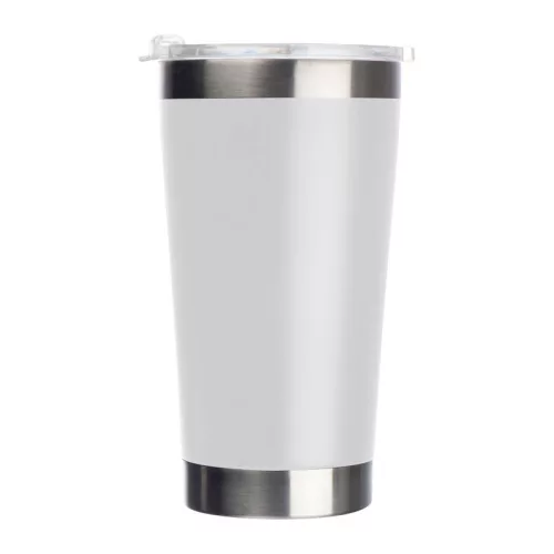 Kerámia bevonatú  termoszbögre, 500ml (ø 8,8 x 16,8 cm, Fehér)