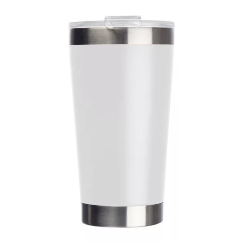 Kerámia bevonatú  termoszbögre, 500ml (ø 8,8 x 16,8 cm, Fehér)