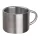Rozsdamentes acél eszpresszó csésze, 60 ml (ø 5,5 x 4,2 cm, Szürke)