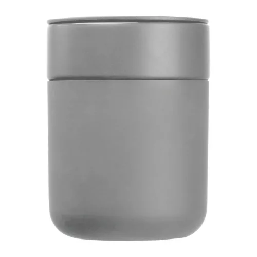 Kerámia utazó pohár szilikon bevonattal, 340ml (ø 8,2 x 10,8 cm, Szürke)