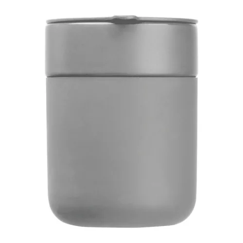 Kerámia utazó pohár szilikon bevonattal, 340ml (ø 8,2 x 10,8 cm, Szürke)