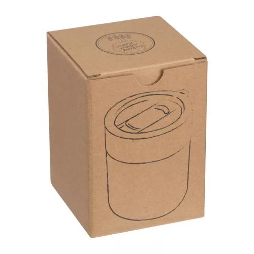 Kerámia utazó pohár szilikon bevonattal, 340ml (ø 8,2 x 10,8 cm, Szürke)