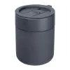 Kerámia utazó pohár szilikon bevonattal, 340ml (ø 8,2 x 10,8 cm, Sötétszürke)