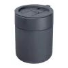 Kerámia utazó pohár szilikon bevonattal, 340ml (ø 8,2 x 10,8 cm, Sötétszürke)