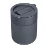 Kerámia utazó pohár szilikon bevonattal, 340ml (ø 8,2 x 10,8 cm, Sötétszürke)