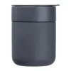 Kerámia utazó pohár szilikon bevonattal, 340ml (ø 8,2 x 10,8 cm, Sötétszürke)