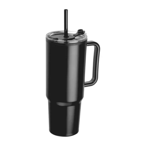 XXL termoszbögre, 1200ml (ø 10 x 25 cm, Fekete)