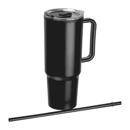 XXL termoszbögre, 1200ml (ø 10 x 25 cm, Fekete)