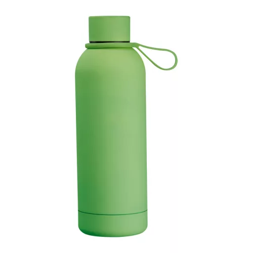 Gumírozott vákuumszigetelt termosz, 500ml (ø 7 x 22 cm, Világos Zöld)