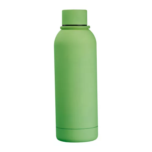 Gumírozott vákuumszigetelt termosz, 500ml (ø 7 x 22 cm, Világos Zöld)