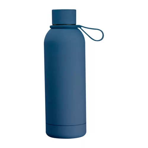 Gumírozott vákuumszigetelt termosz, 500ml (ø 7 x 22 cm, Sötétkék)