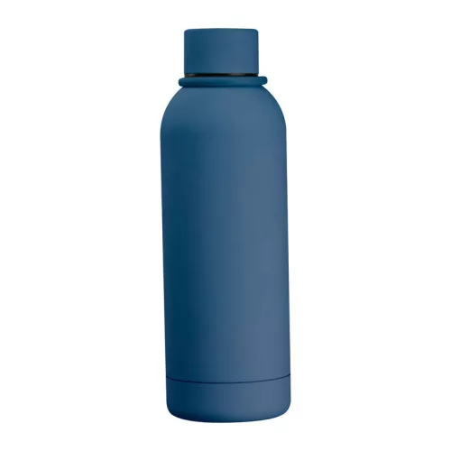 Gumírozott vákuumszigetelt termosz, 500ml (ø 7 x 22 cm, Sötétkék)