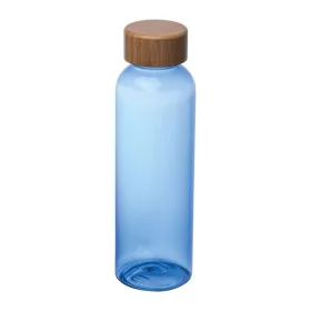   PET ivópalack bambusz fedéllel, 500ml (ø 6,5 x 21,5 cm, Kék)