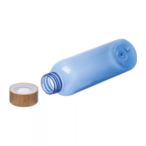 PET ivópalack bambusz fedéllel, 500ml (ø 6,5 x 21,5 cm, Kék)