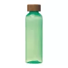PET ivópalack bambusz fedéllel, 500ml (ø 6,5 x 21,5 cm, Zöld)