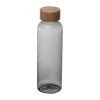PET ivópalack bambusz fedéllel, 500ml (ø 6,5 x 21,5 cm, Sötétszürke)