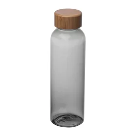   PET ivópalack bambusz fedéllel, 500ml (ø 6,5 x 21,5 cm, Sötétszürke)